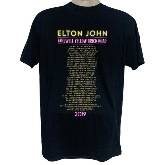 Elton John 2019 Farewell Yellow Brick Road Tour Mens Size L - Picture 5 of 8